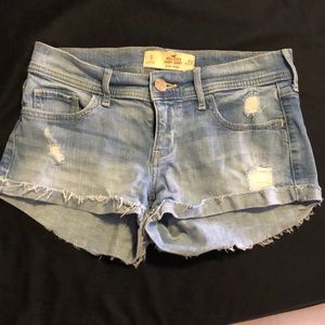 Hollister short-short low rise jean shorts